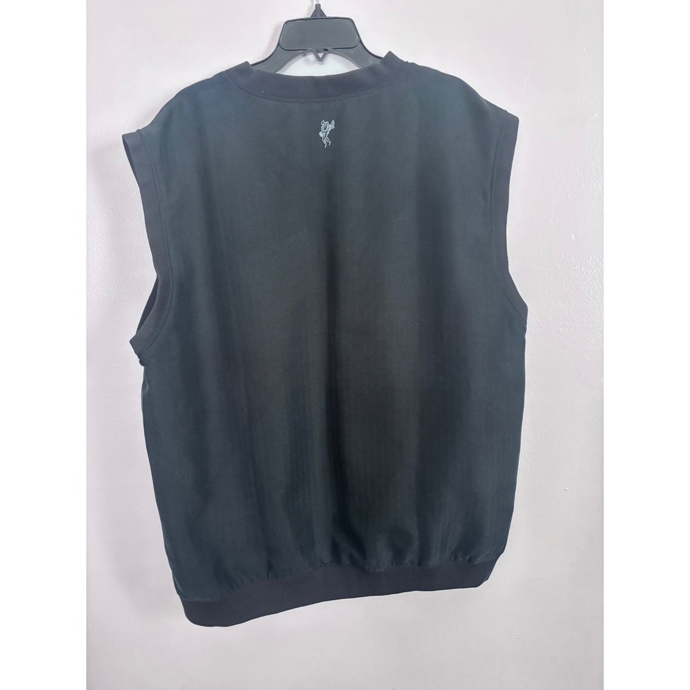 Ashworth Weather Systems Golf Vest Mens XL Black V-Neck Wind Resistant Bay Oaks
